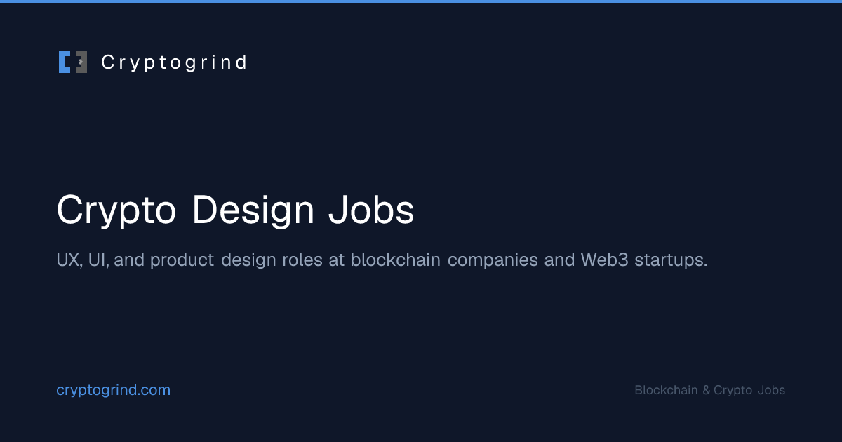 24 Crypto Design Jobs — Cryptogrind